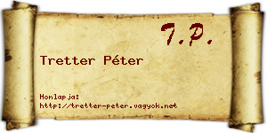 Tretter Péter névjegykártya