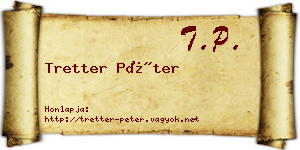 Tretter Péter névjegykártya